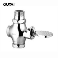 Wall mounted foot stepping toilet corrosion-resistant brass body flushing valve