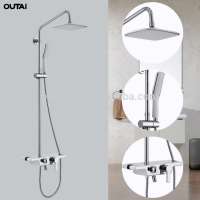 Modern rain shower set shower hot and cold water mixer set