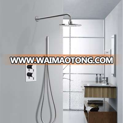 High quality concealed thermostatic valve shower with telephone shower hand TMV&WRASower head TMV