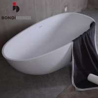 Deep large acrylic freestanding soaking bathtub