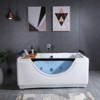 1.5meter Double person floor standing bathroom square design acrylic bowl bathtub