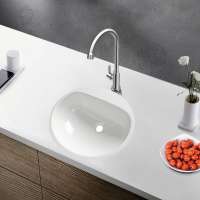 Commercial Modern Sanitary Ware Below Counter Basin Round Acrylic Bathroom Sinks