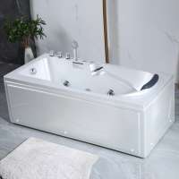 1.7 meter  square with massage surfing function acrylic bathtub