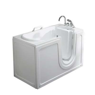 1.3m Acrylic elderly walk in bathtub compact design ideal for small bathroom with EU CE certification