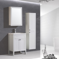 European household bathroom vanity with mirror cabinet