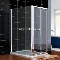 B1202+F07116 800mm Bi Fold Shower Enclosure Door - 6mm Thick Glass Door with side panel folding bathtub shower door