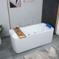 Modern design Single people bathroom square floor standing acrylic  portable bathtub